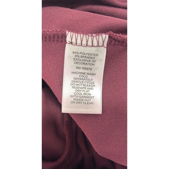 Cable & Gauge Sport Burgundy Velvet Jogger Pants Size XL - Picture 5 of 6